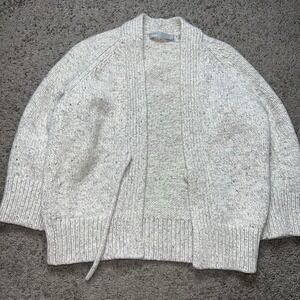 Vince Marled Raglan Rib Cardigan In H Cloud Gray 70% Wool 30% Cashmere Size XS